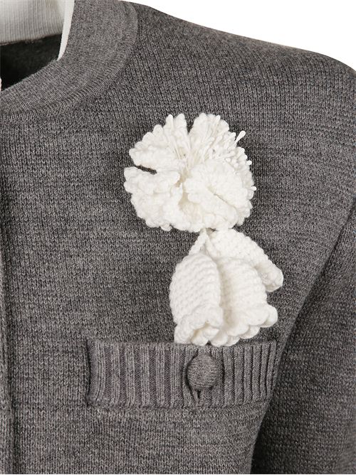 Cardigan a fiori all'uncinetto SELF PORTRAIT | AW25010CBGREY